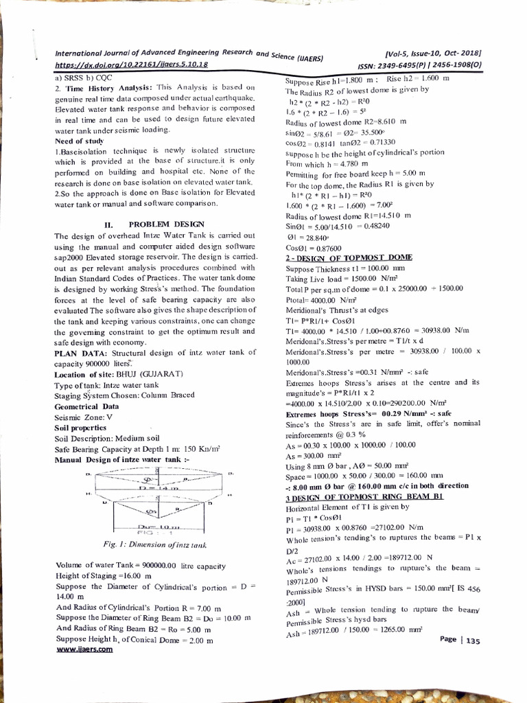 Water Tank | PDF | Bending | Beam (Structure)