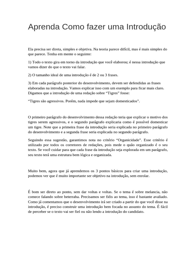 Como Elaborar uma Introdução Eficaz | PDF