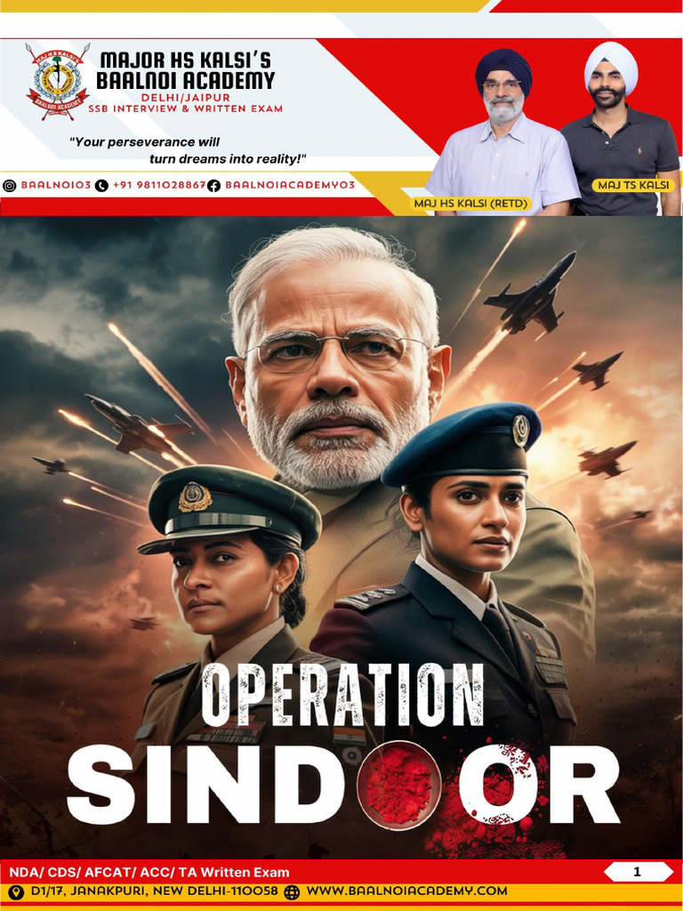Operation Sindoor Handout | PDF