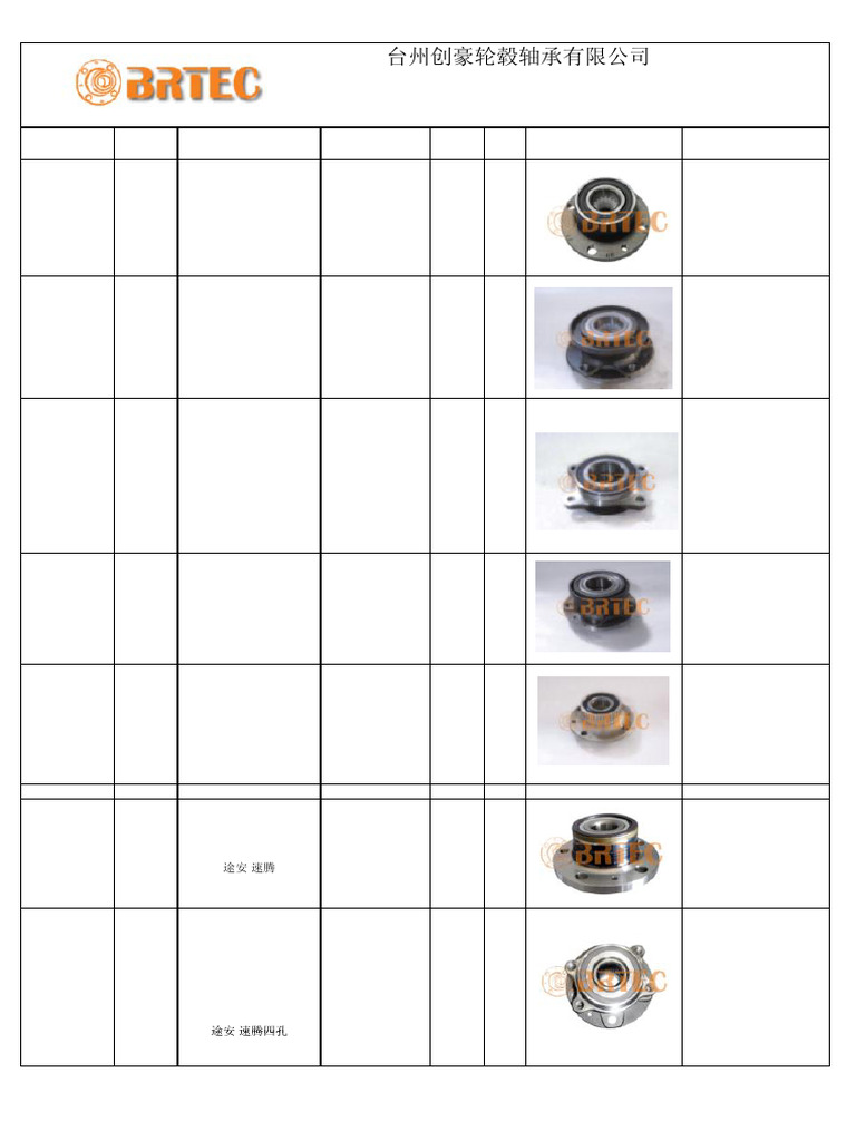 BRTEC Wheel Hub Catalogue160115 PDF | PDF | Industries