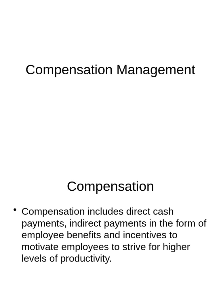 Comprehensive Guide to Compensation Management | PDF | Cost Of Living ...