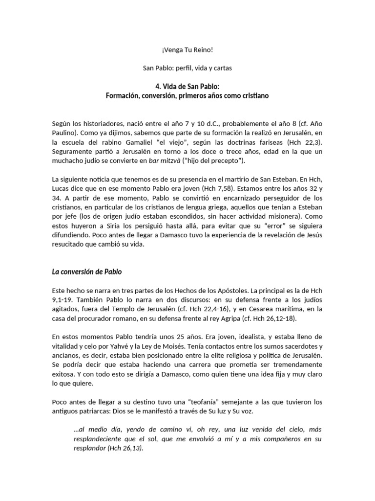 Vida y Conversión de San Pablo | PDF | Pablo el apóstol | Bernabé