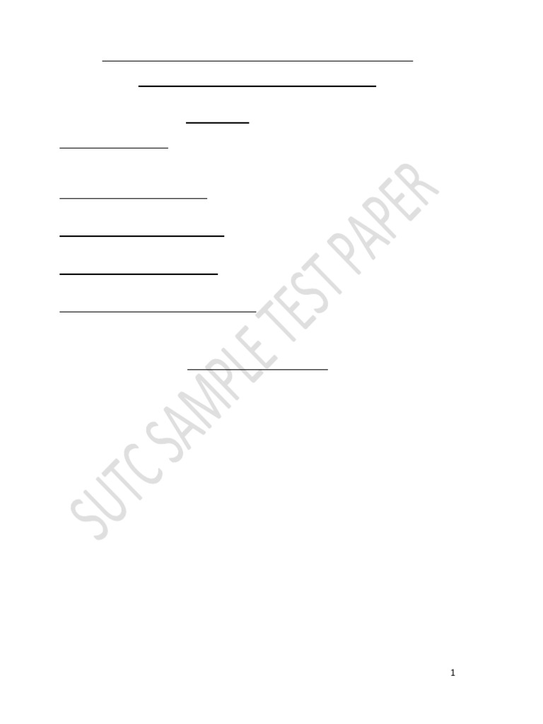 PET-2025 Sample Test Paper | PDF