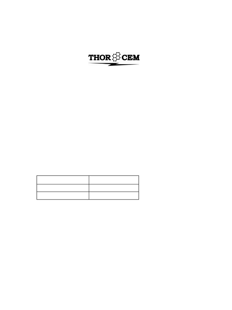 Hoja de Seguridad: Cemento Conductivo THOR CEM | PDF | Agua | Cemento