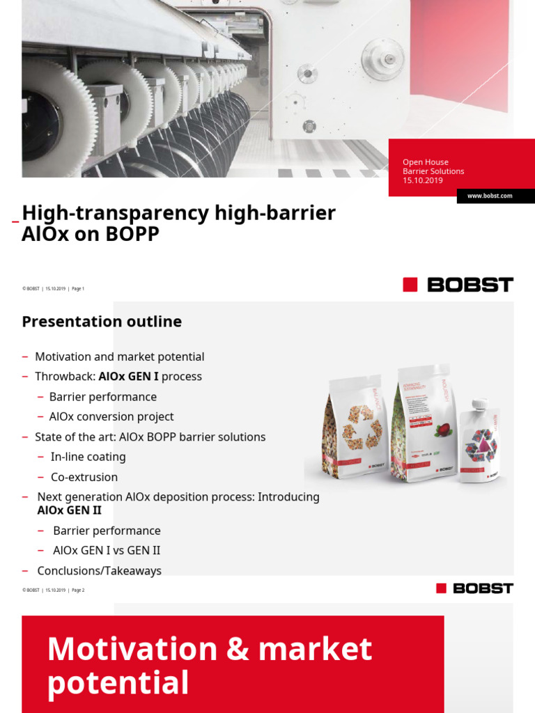 AlOx BOPP Barrier Solutions Overview | PDF | Aluminium Oxide | Lamination