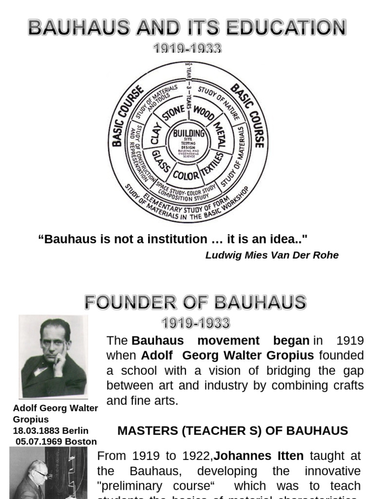 Bauhaus: Education and Design Evolution | PDF | The Arts