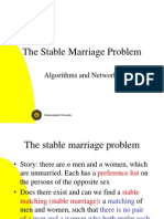 The Stable Marriage Problem: Algorithms and Networks