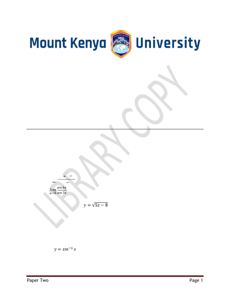Calculus I Exam Paper 2024/2025 | PDF | Prices | Mathematical Analysis