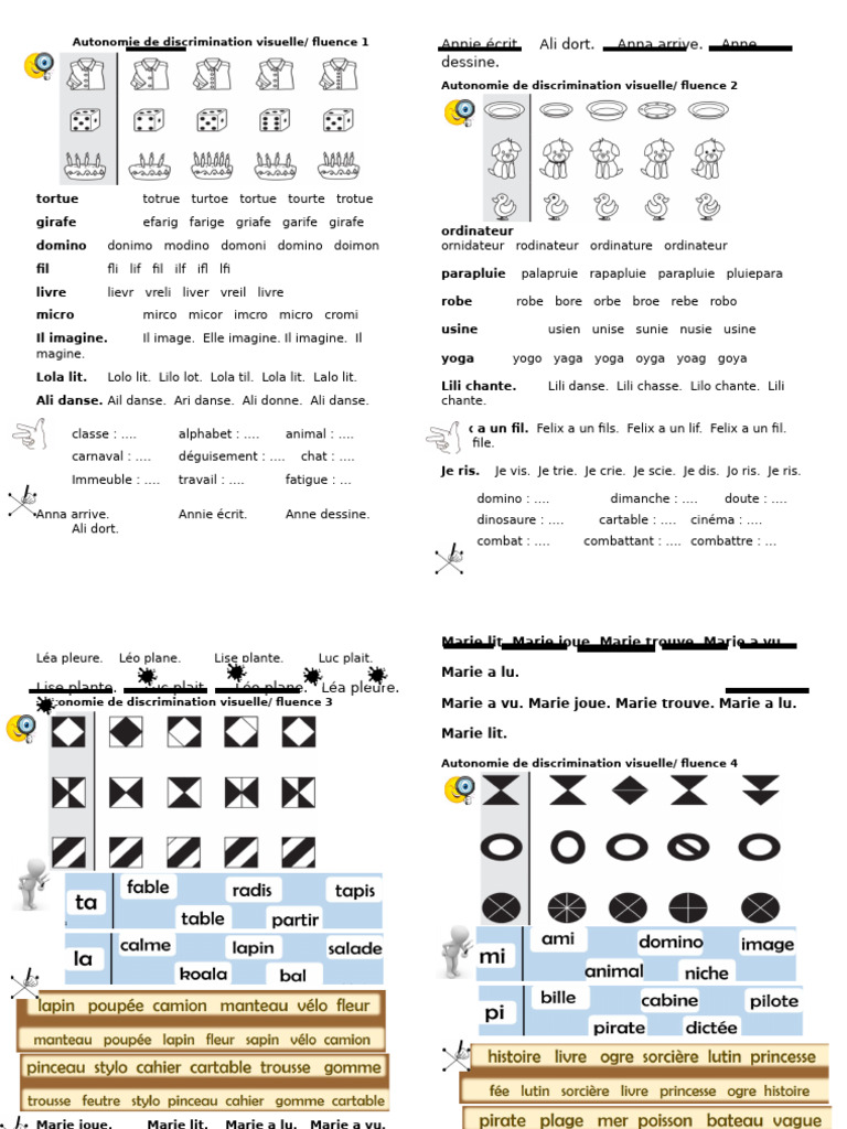 Exercices de Discrimination Visuelle | PDF | Zoologie | Animaux et humains