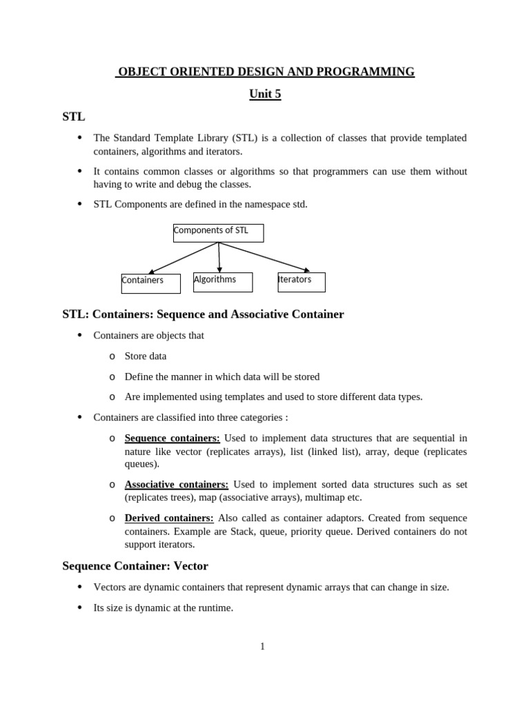 STL Components: Containers & Iterators | PDF | Queue (Abstract Data ...