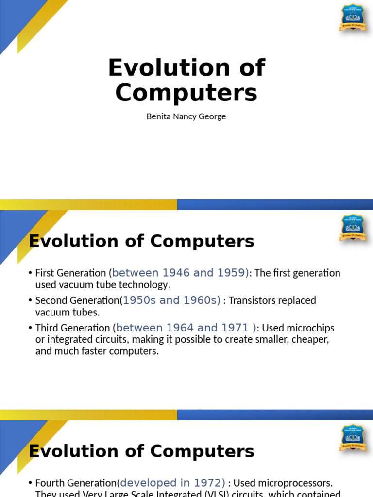 Evolution of Computers - Day2 | PDF | Random Access Memory | Computer ...