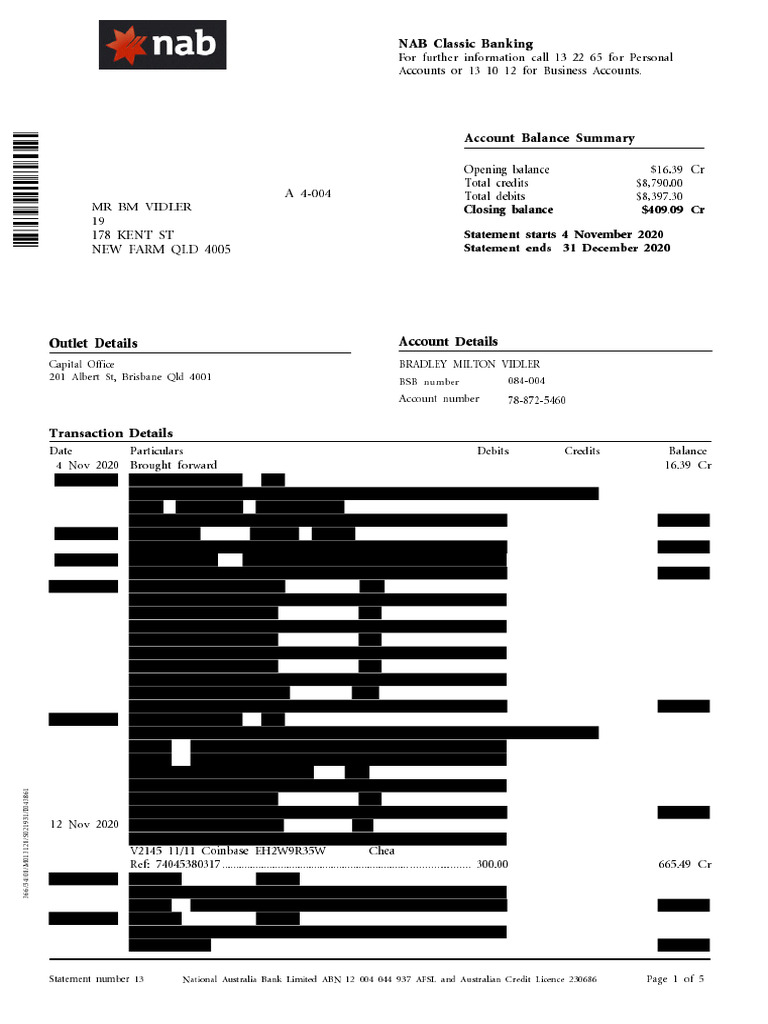 5460-2020 04-11 31-12-Statement - R | PDF | Debits And Credits | Debit Card