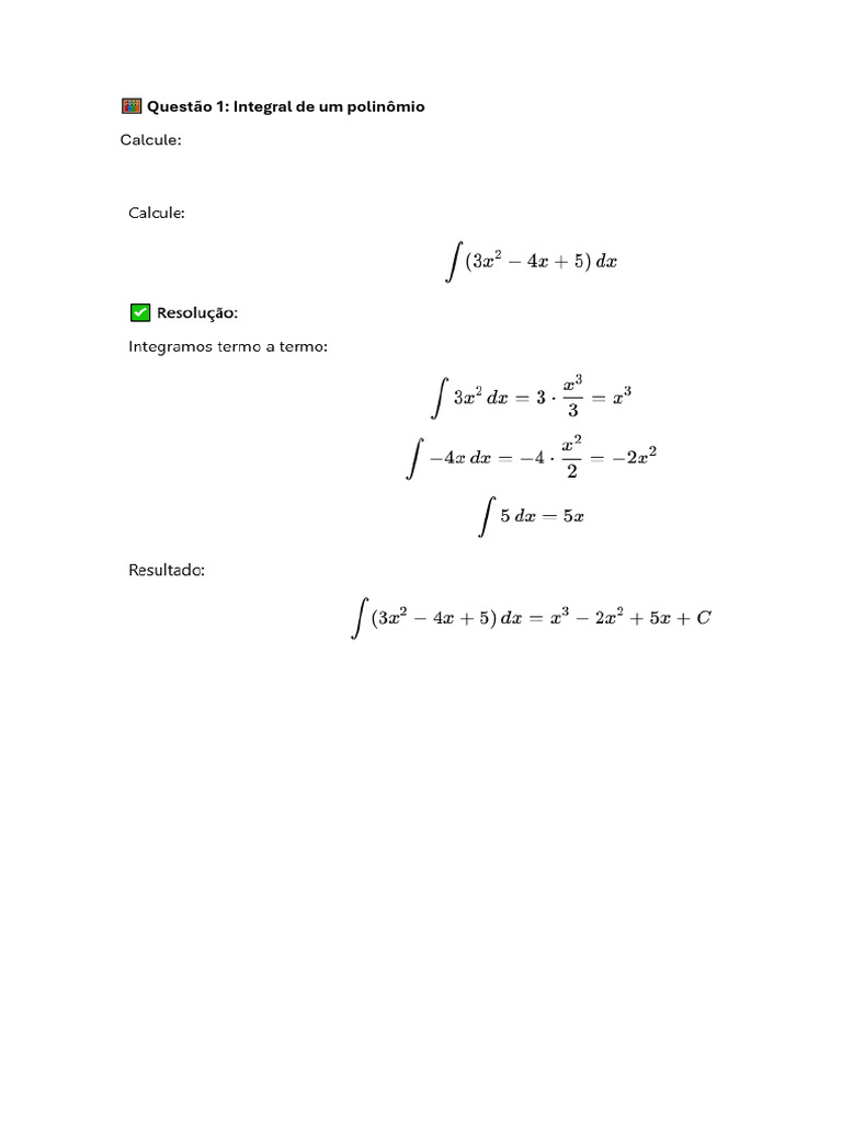 Resolução Integral | PDF