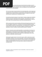 Effects of Consumerism: Pros and Cons | PDF | Cost Of Living | Consumerism