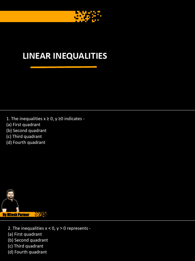 3 - INEQUALITIES Practice Question | PDF | Inequality (Mathematics ...