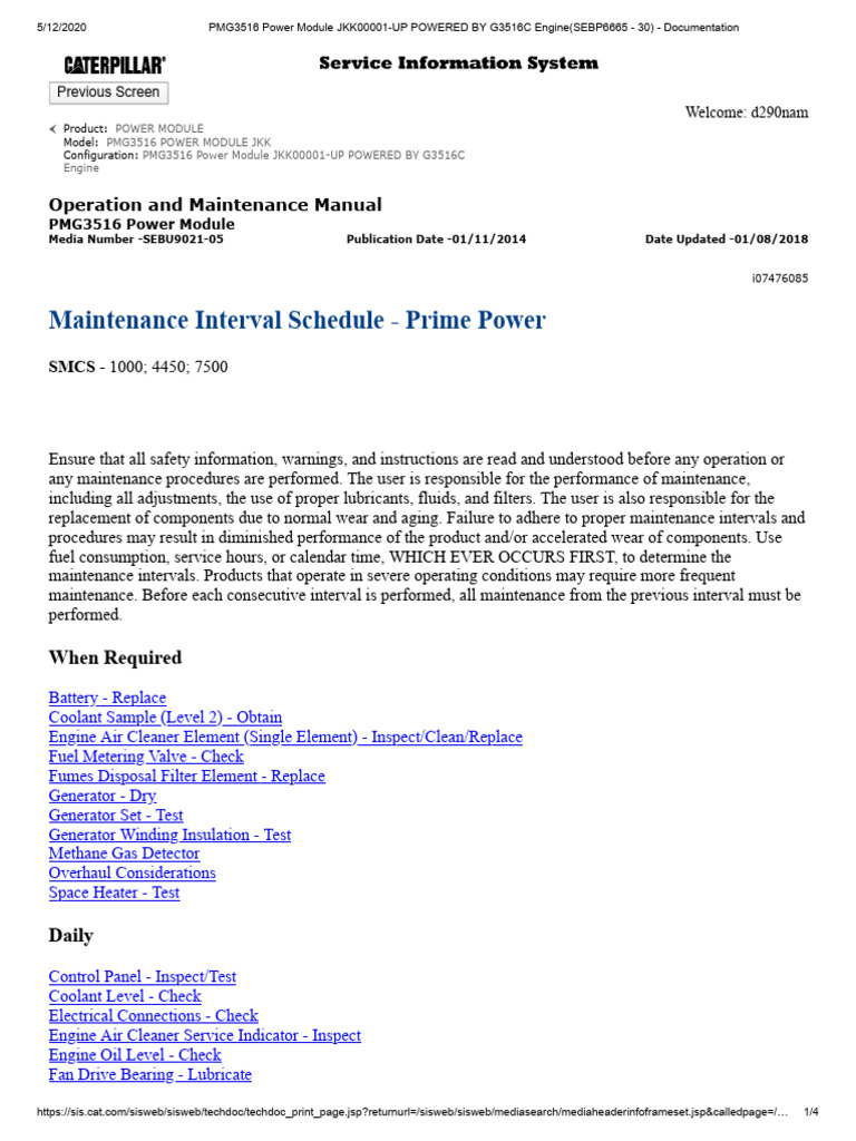 PMG3516 Power Module Maintenance Guide | PDF | Engines | Motor Oil
