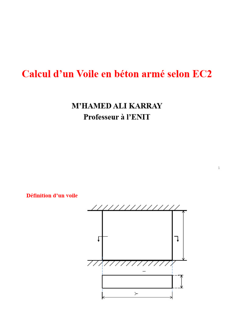 Calcul d'un voile en béton armé EC2 PDF Béton armé Béton — free download