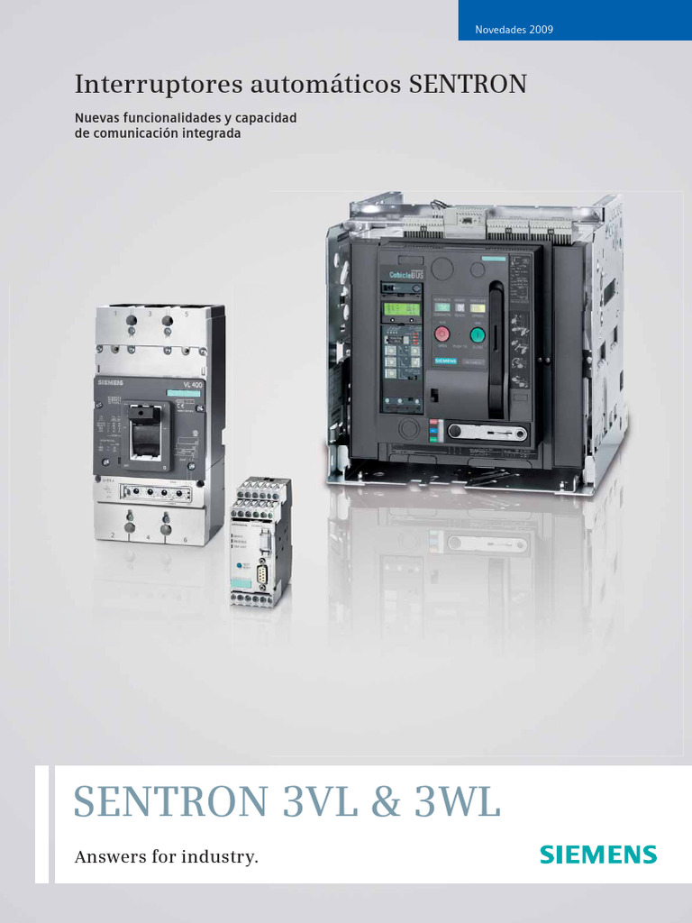 Novedades Interruptores SENTRON 3VL/3WL | PDF | Cambiar | Corriente ...