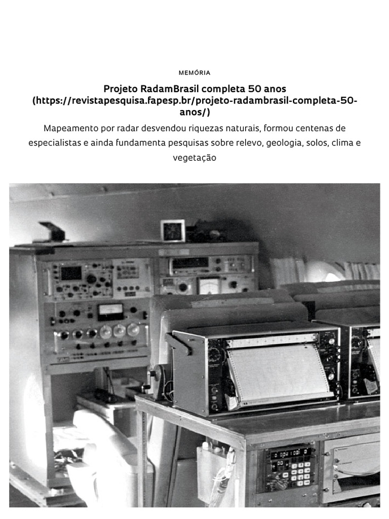 Projeto RadamBrasil Completa 50 Anos - Revista Pesquisa Fapesp | PDF ...