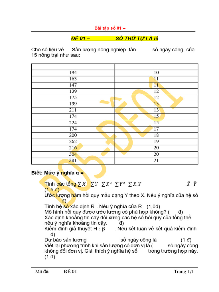 B05 - BT 01 ĐỀ 01 | PDF