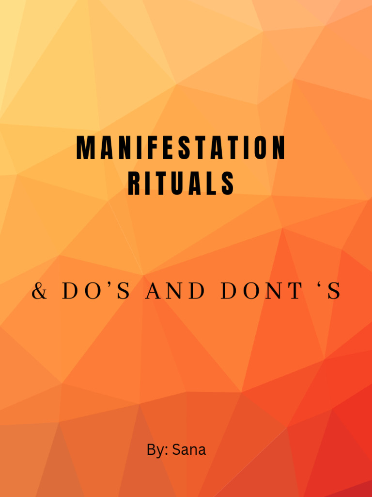 Manifestation Rituals and Techniques | PDF