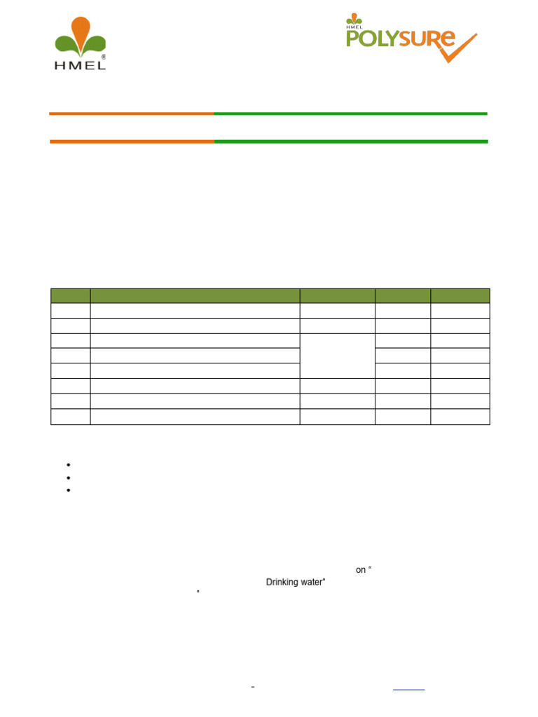 Polysure Hdpe r0151d Ptds | PDF | Organic Polymers | Building Materials