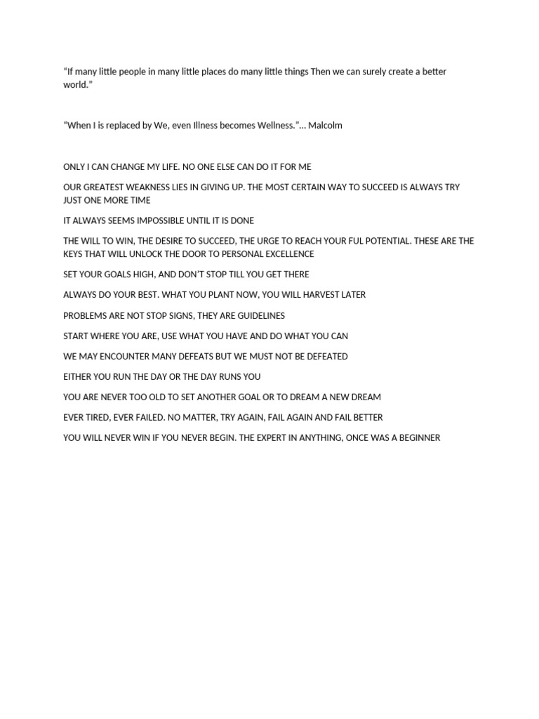 Inspirational Quotes for Personal Growth | PDF