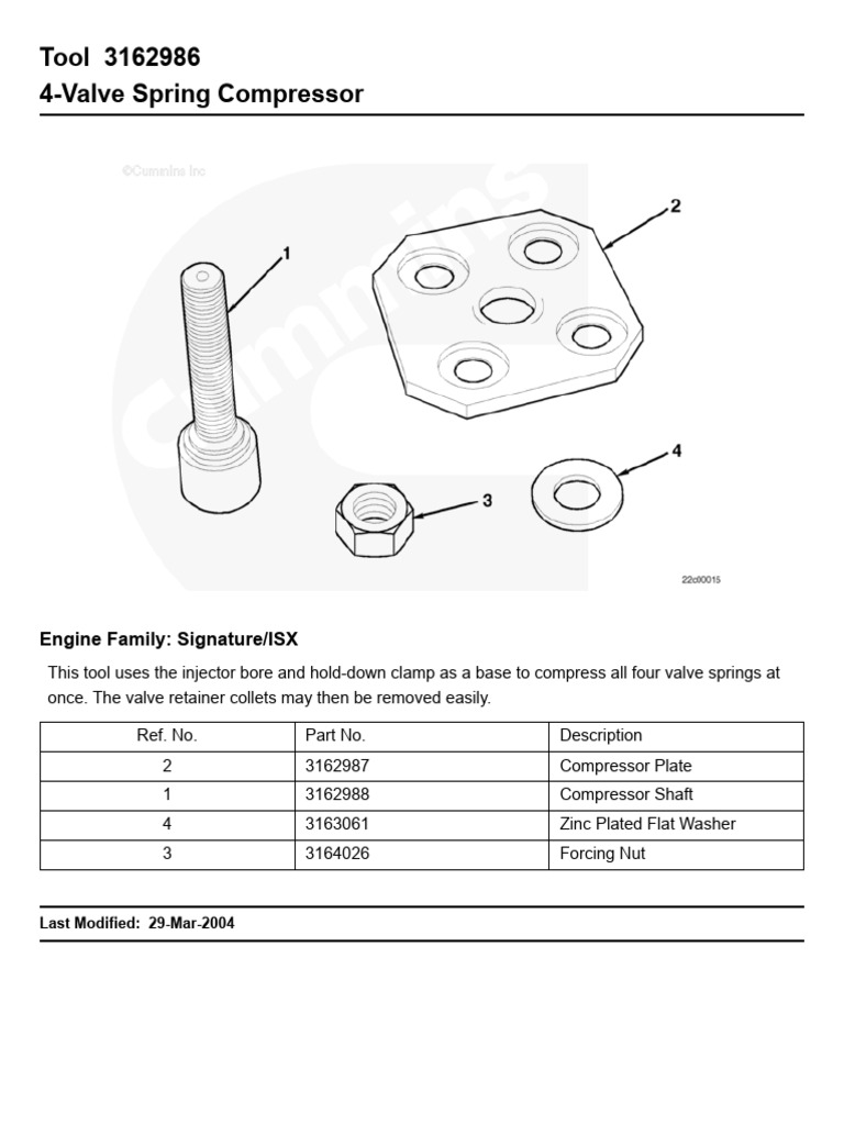 4-Valve Spring Compressor - 3162986 | PDF