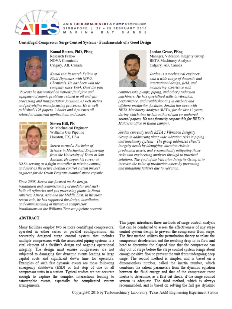 Centrifugal Compressor Surge Control Sys | PDF | Gases | Fluid Dynamics