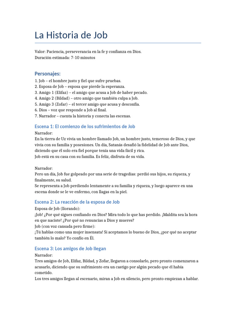 La Fe y Paciencia de Job | PDF | Libro de trabajo