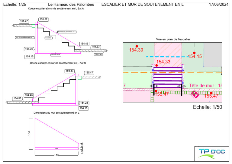 Escalier et Mur de Soutènement en L | PDF