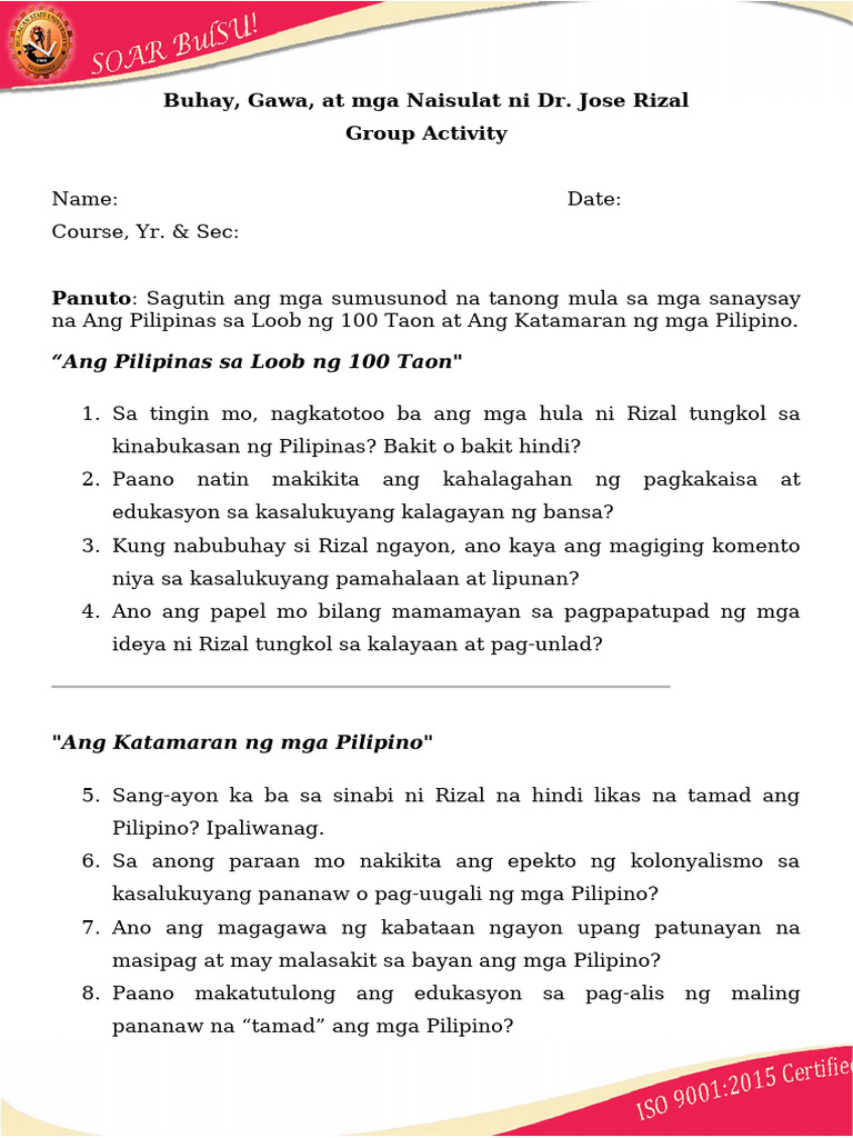 Group Activity | PDF