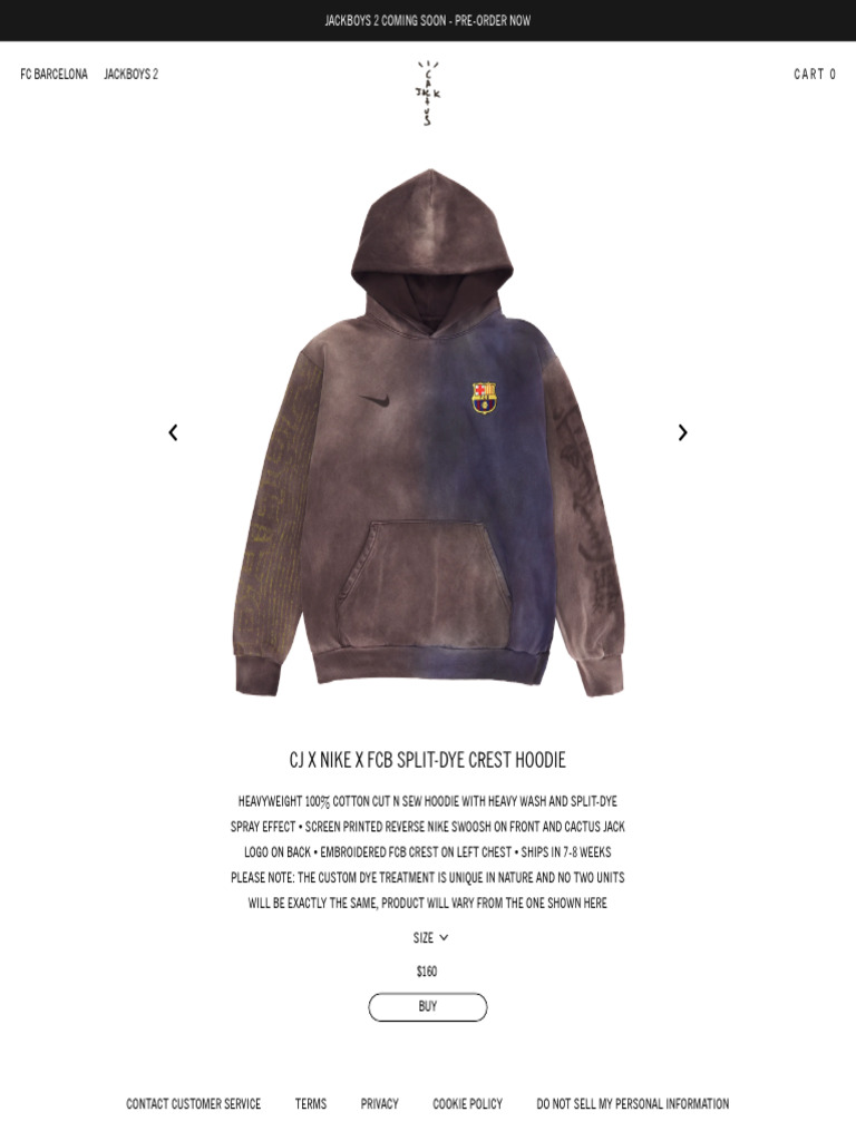 CJ X Nike X FCB Split-Dye Crest Hoodie Travis Scott | PDF