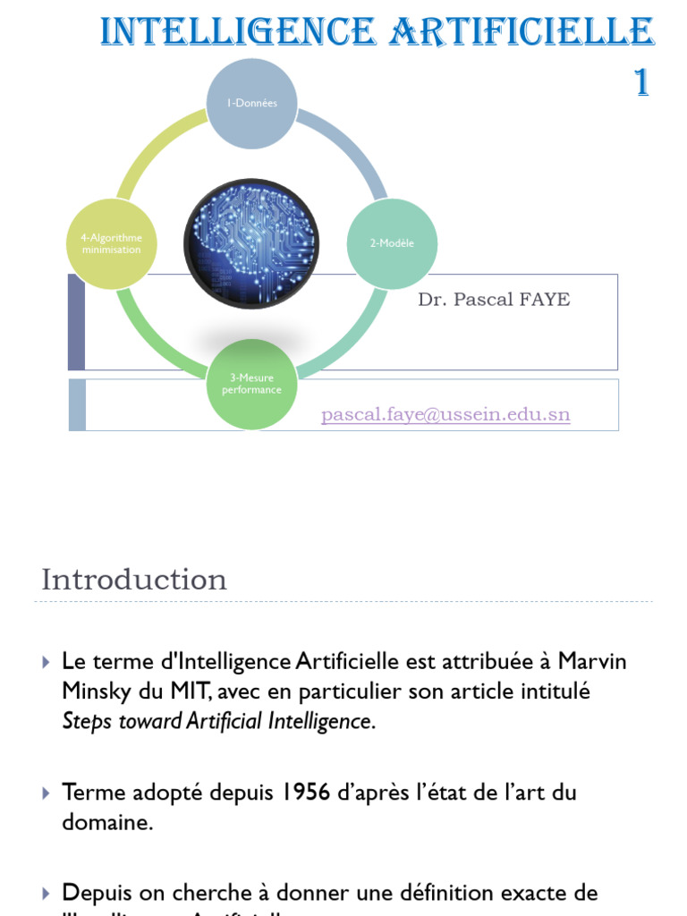 Introduction à l'Intelligence Artificielle | PDF | Intelligence ...
