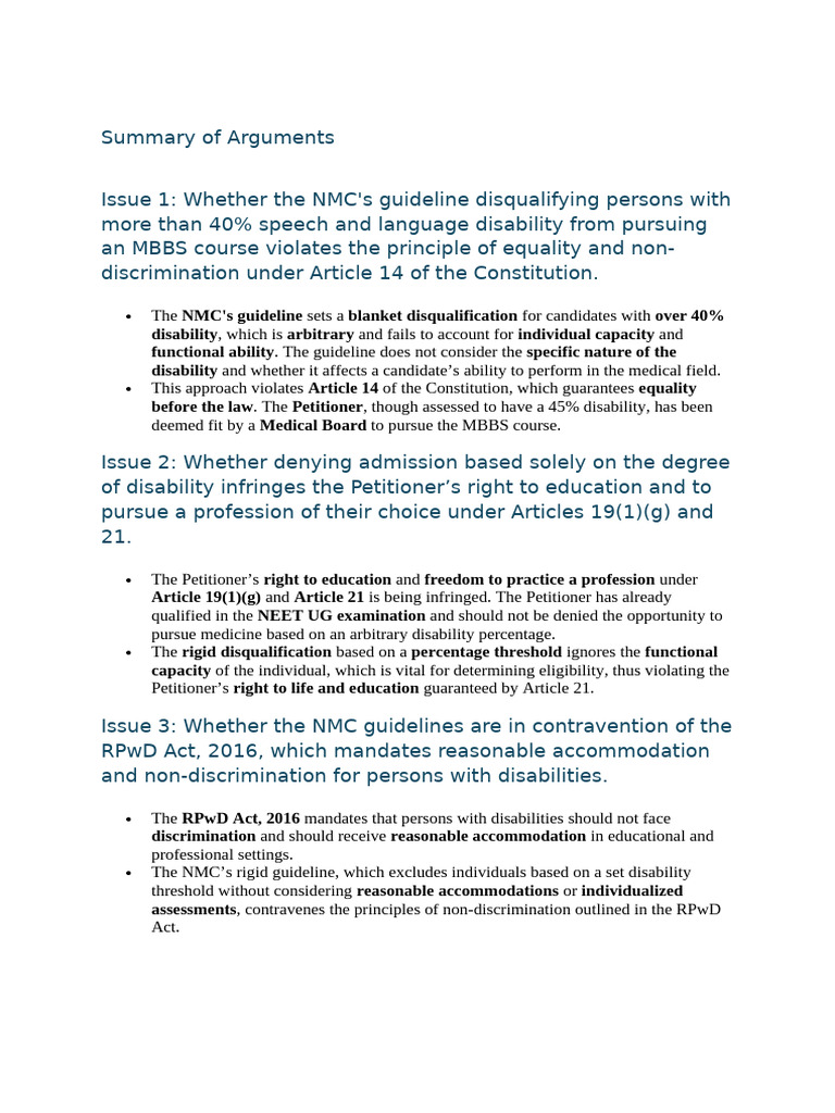 NMC Disability Guidelines and Equality Issues | PDF | Discrimination ...
