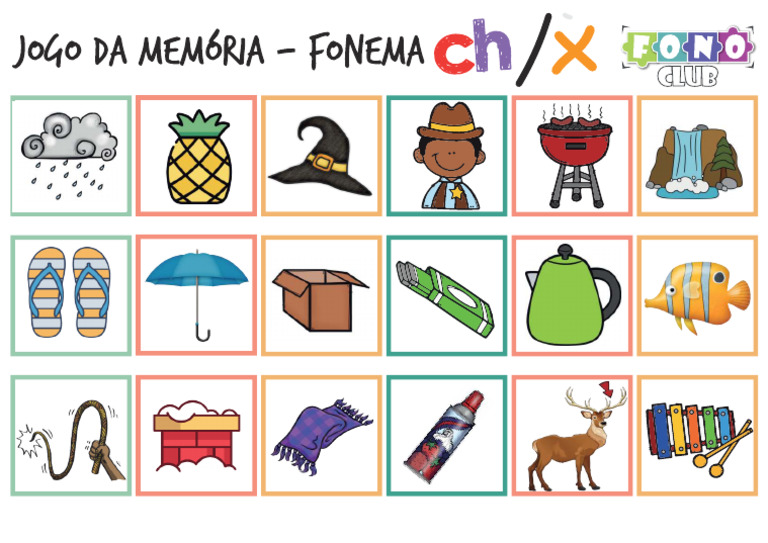 Jogo Da Memoria Fonema CH X 18 Pares Compacto | PDF