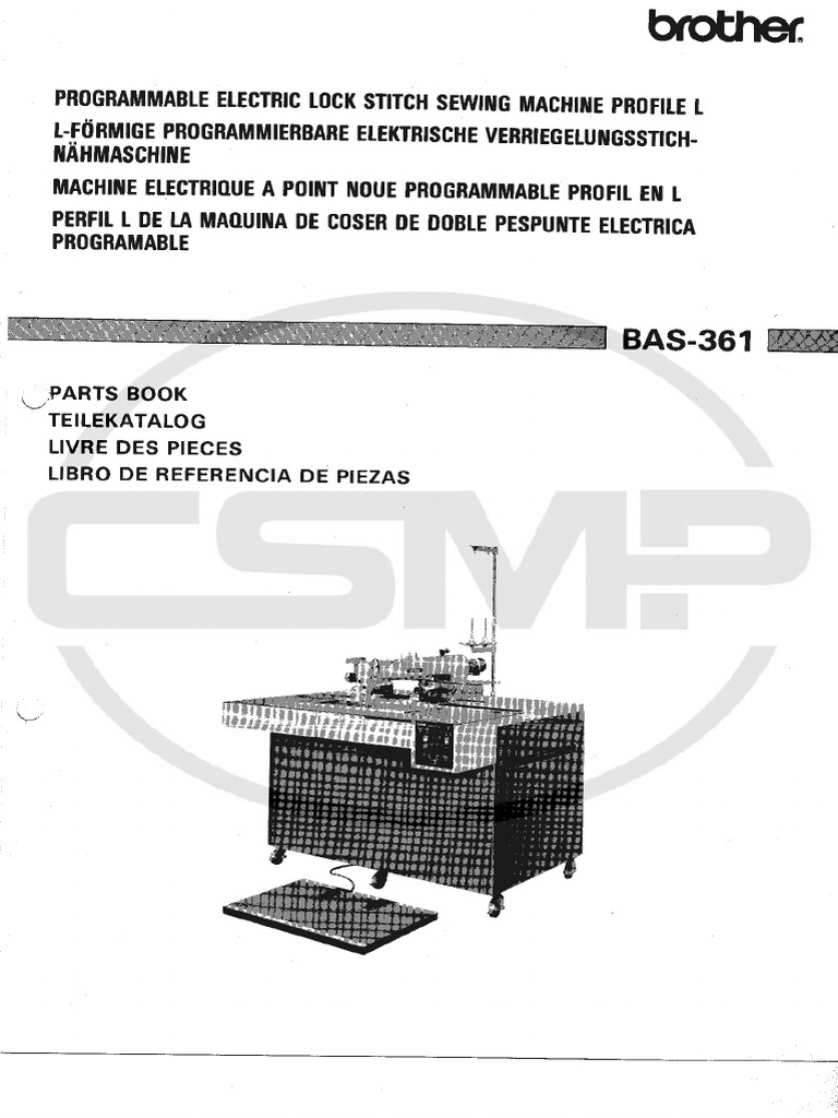 Brother - Partlist - 25 PG - Maquina de Costura Programa Eletronica ...