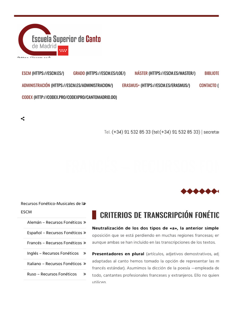Francés - Recursos Fonéticos - ESCM | PDF | Idioma francés | Idiomas