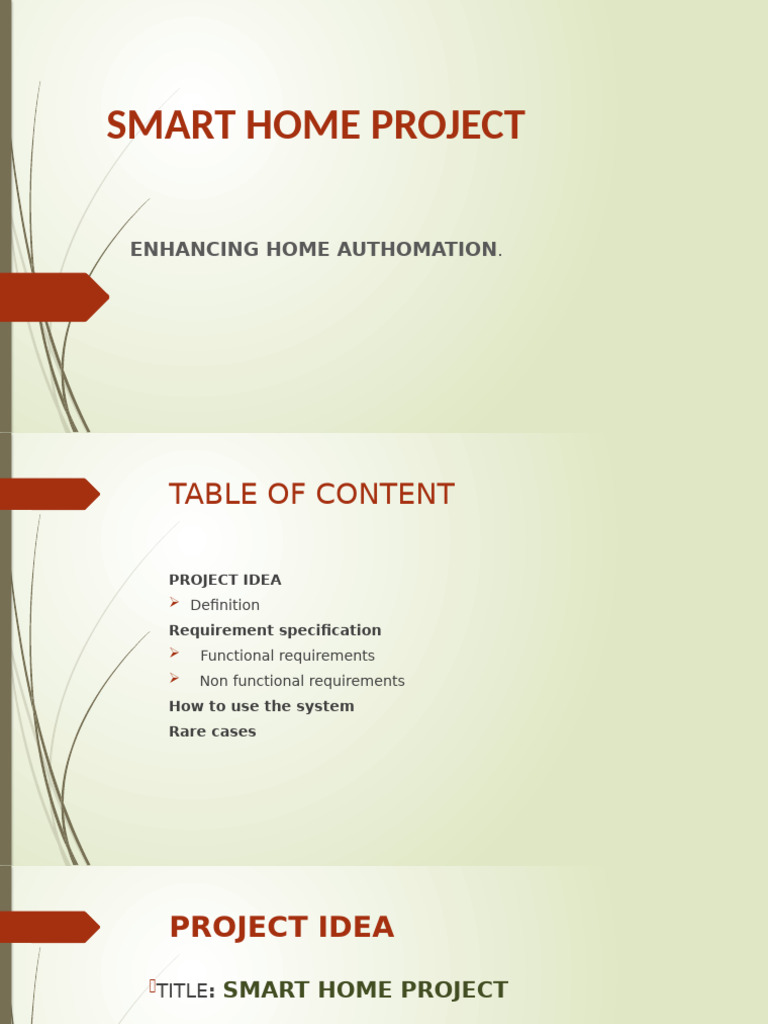 Smart Home Automation Overview | PDF | Home Automation | Internet Of Things