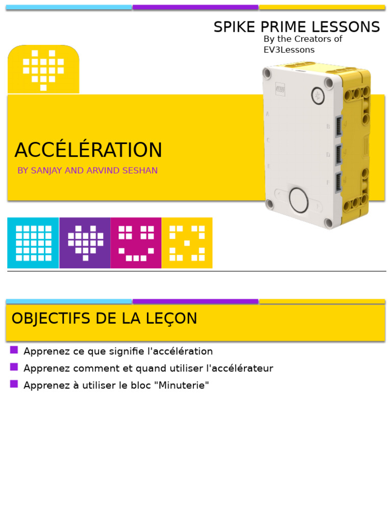 Accélération avec SPIKE Prime | PDF | Vitesse