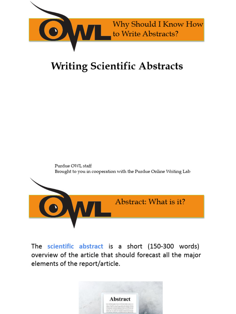 How to Write Scientific Abstracts | PDF | Abstract (Summary) | Usability