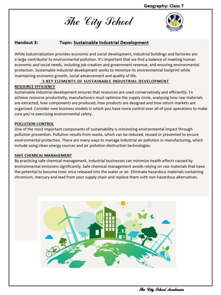 Sustainable Industrial Development Overview | PDF | Sustainability ...