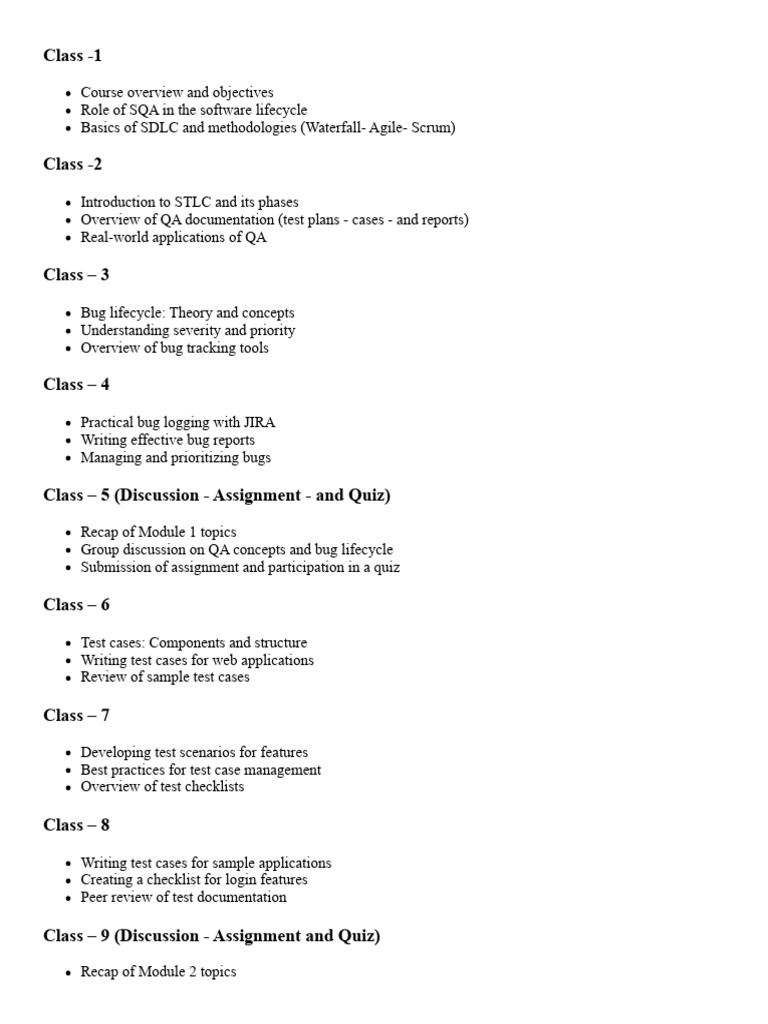 Testing Software Syllabus Pdf Software Development Process