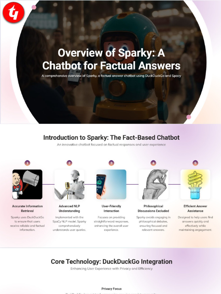 Sparky Chatbot Presentation Draft 1 | PDF