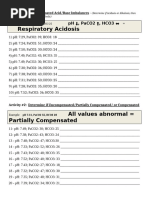 Acid-Base Compensation Cheat Sheet | PDF