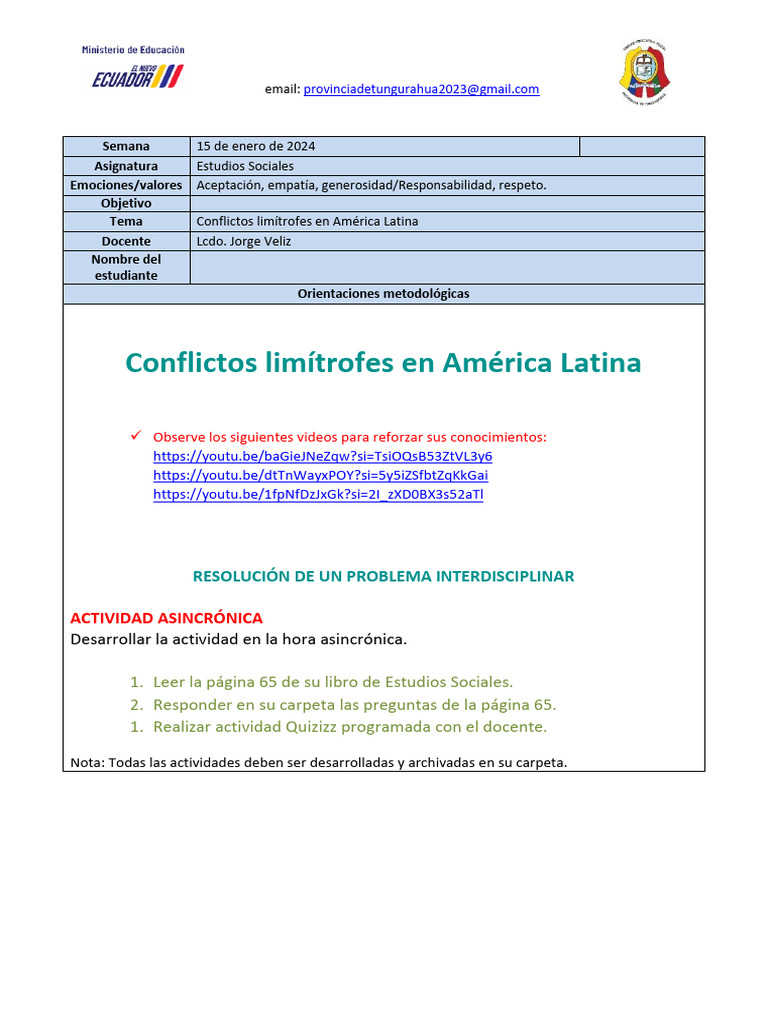 Conflictos Limítrofes en América Latina | PDF