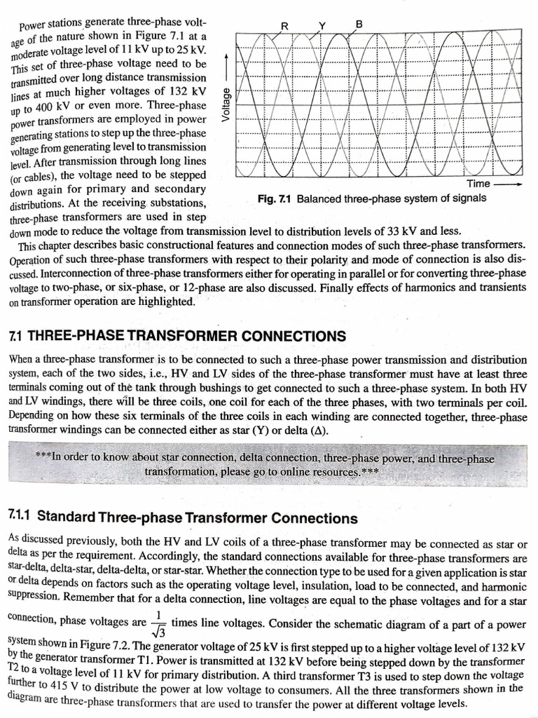 Three-Phase Transformer Overview | PDF | Transformer | Electric Power ...