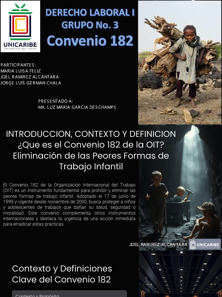 Convenio 182 de la OIT: Trabajo Infantil | PDF | Organización ...
