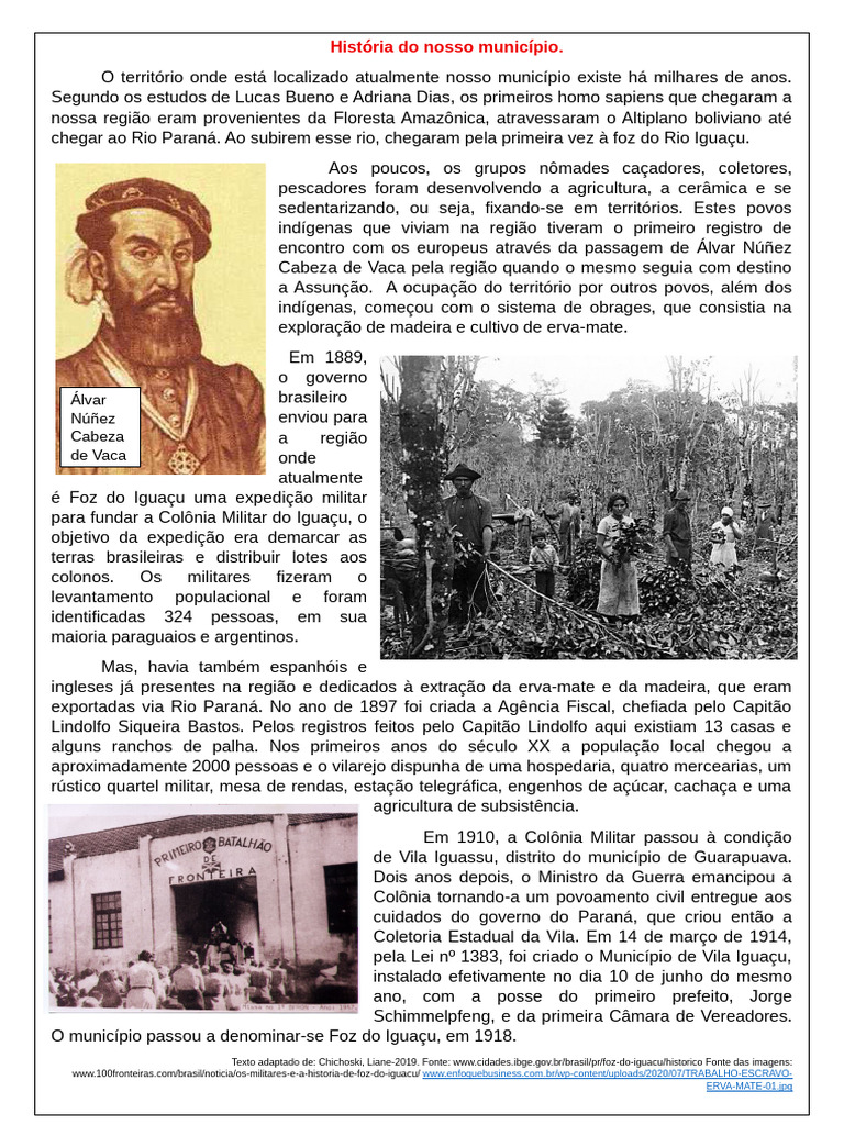 3º Ano História Do Nosso Município | PDF | Brasil