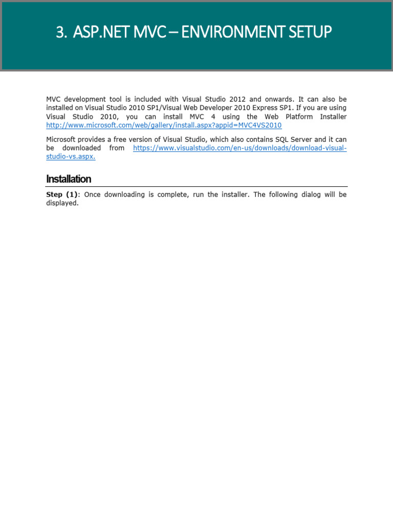 Installation: Studio-Vs - Aspx | PDF